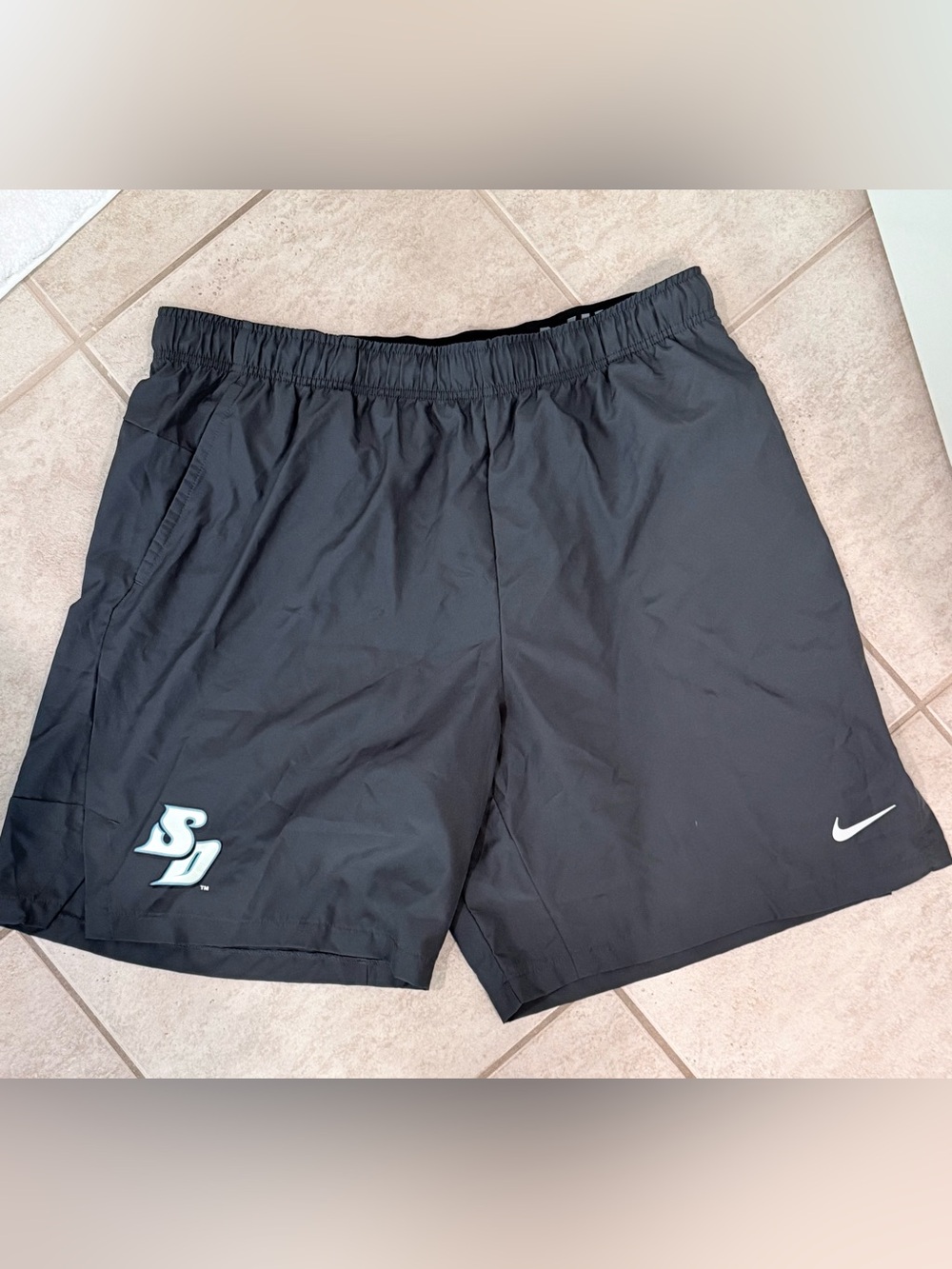 Nike Men's Black Athletic Shorts with San Diego Logo